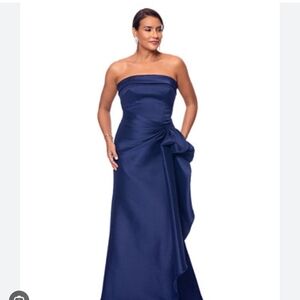 Xscape Strapless Midnight Blue Gown